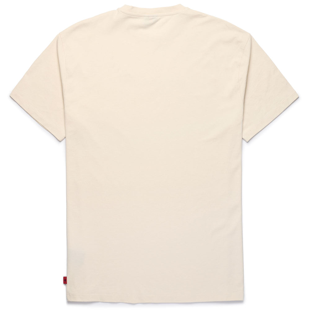 Camiseta beige de algodón de corte regular para hombre con logotipo estampado 02