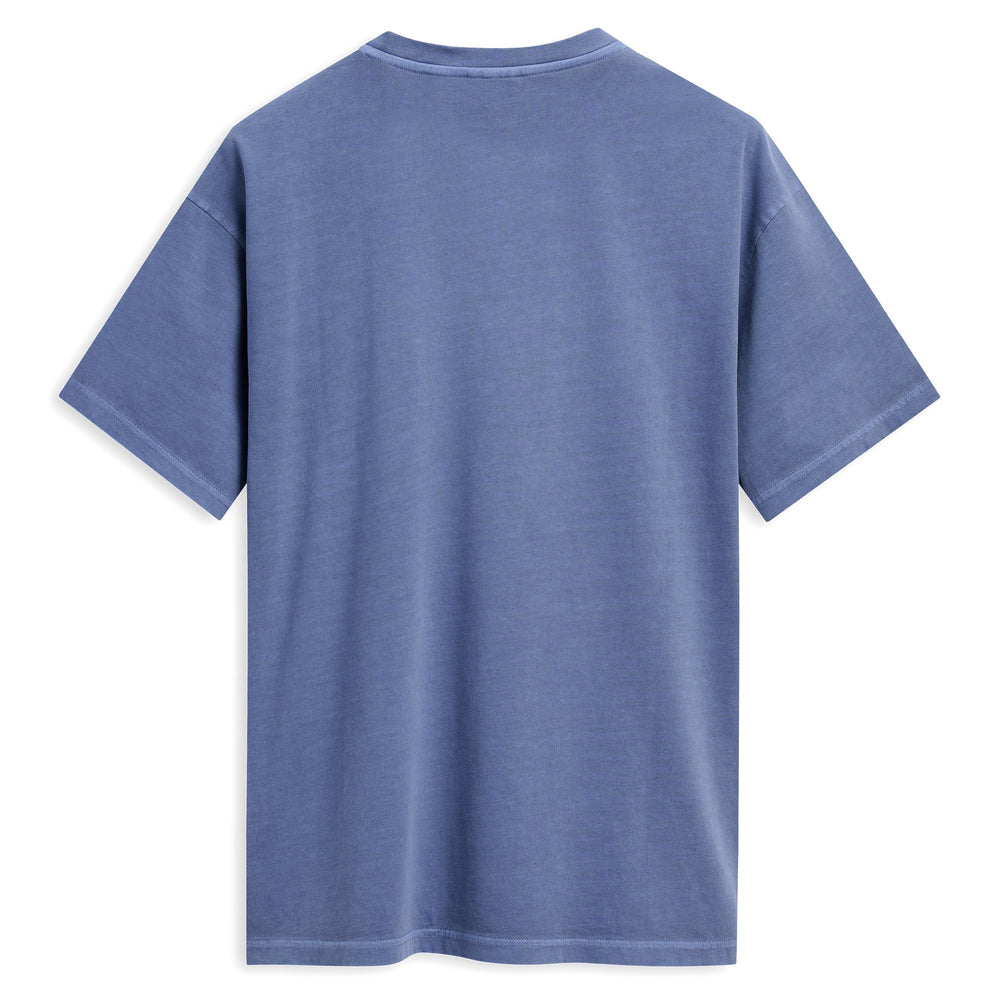 T-shirt casual slim fit in cotone da uomo blu 02