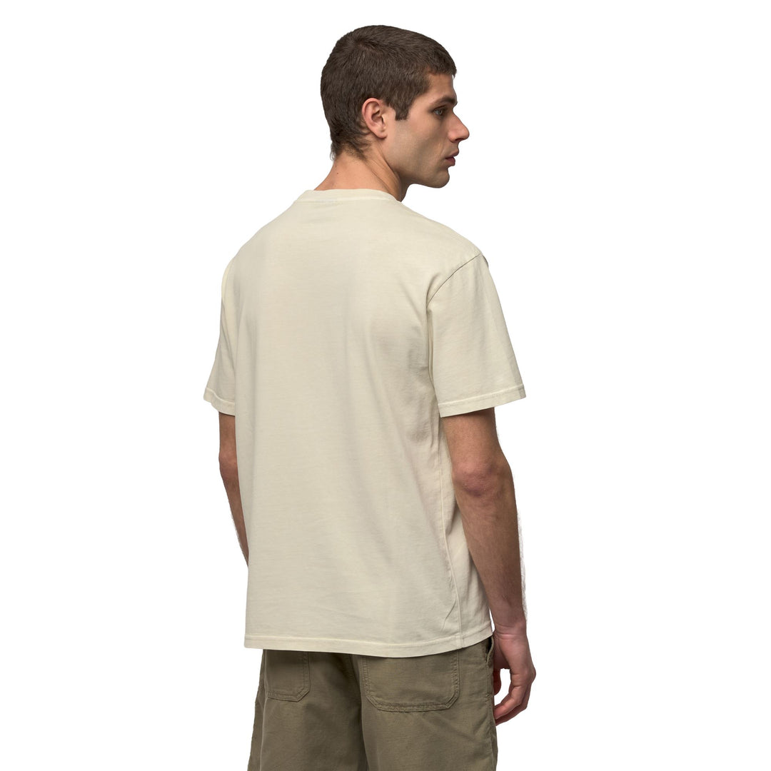 Beige Men's Slim Fit Casual Cotton T-Shirt main