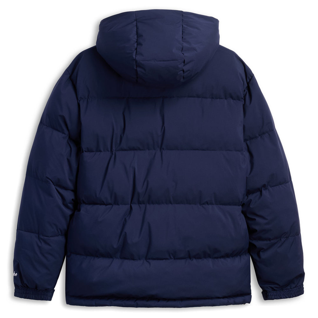 Navy blue Men's Padded Short Jacket with Embroidered Logo main