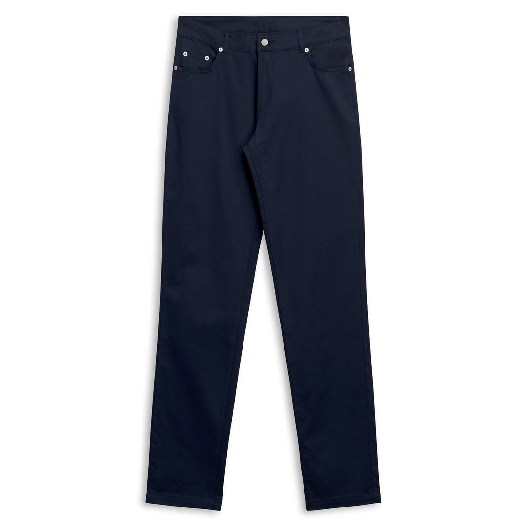 Blue Men's Slim Fit Casual Stretch Gabardine 5 Pocket Pants 01