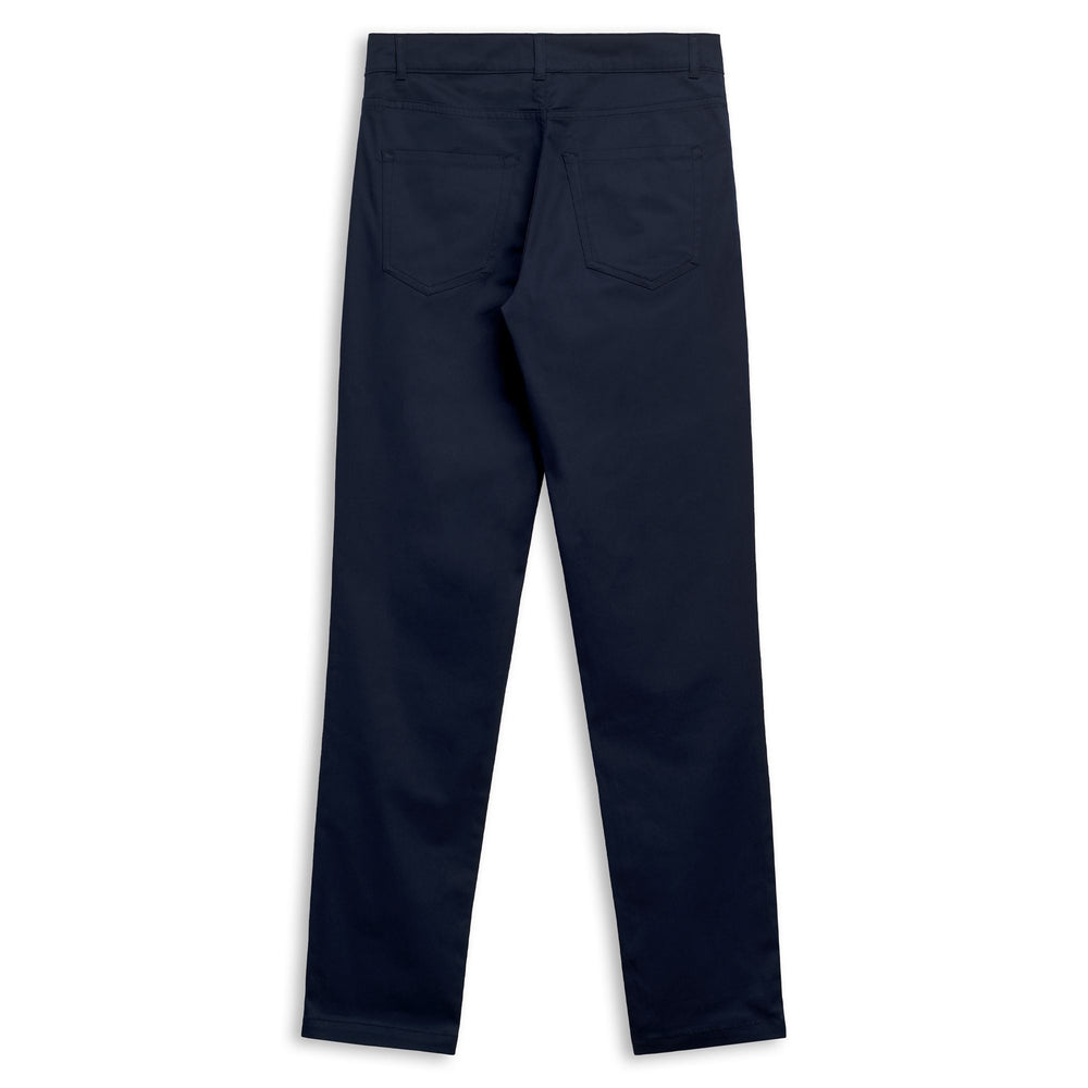 Pantalon bleu pour homme, coupe slim, décontracté, en gabardine stretch, 5 poches 02