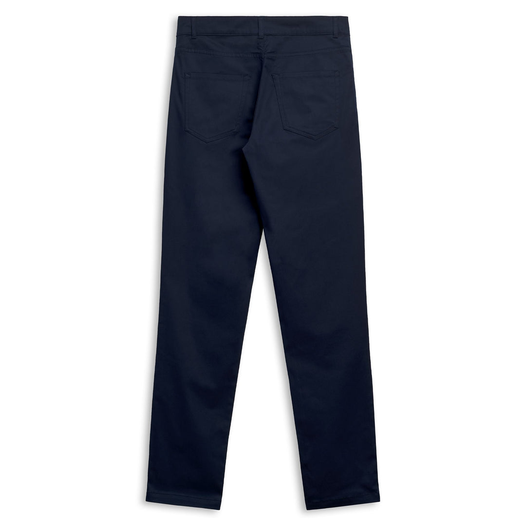 Pantalon bleu pour homme, coupe slim, décontracté, en gabardine stretch, 5 poches main