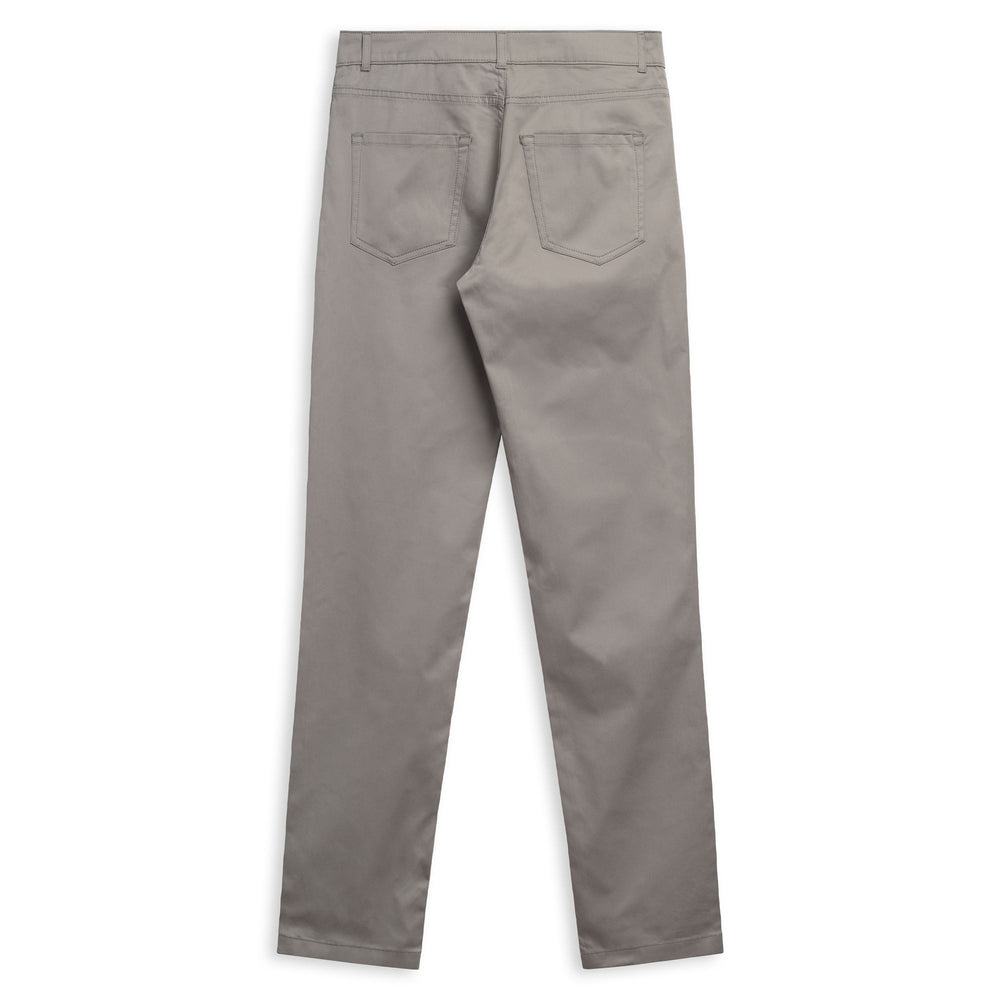 Brown Men's Slim Fit Casual Stretch Gabardine Pants 02