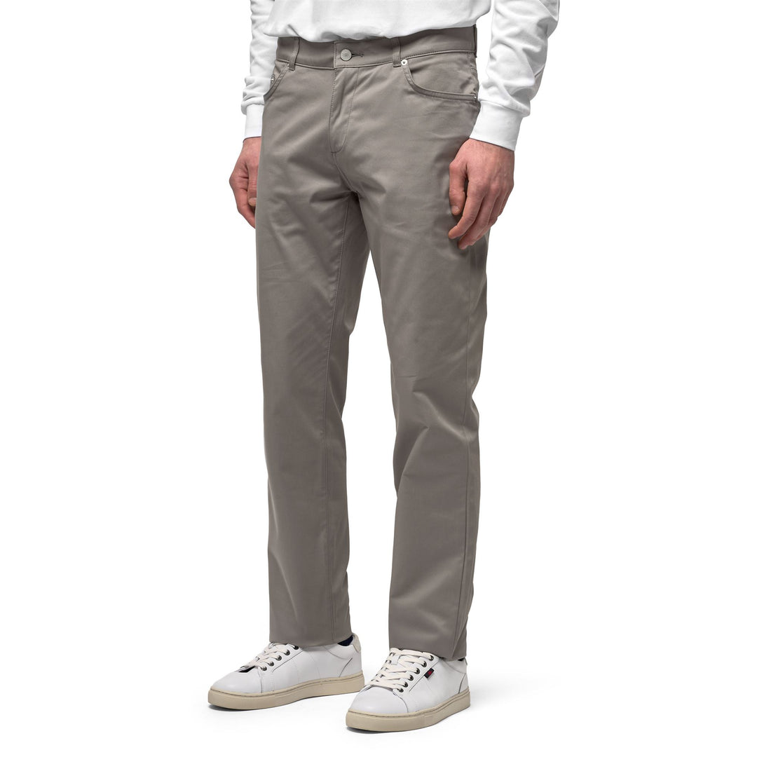 Brown Men's Slim Fit Casual Stretch Gabardine Pants main