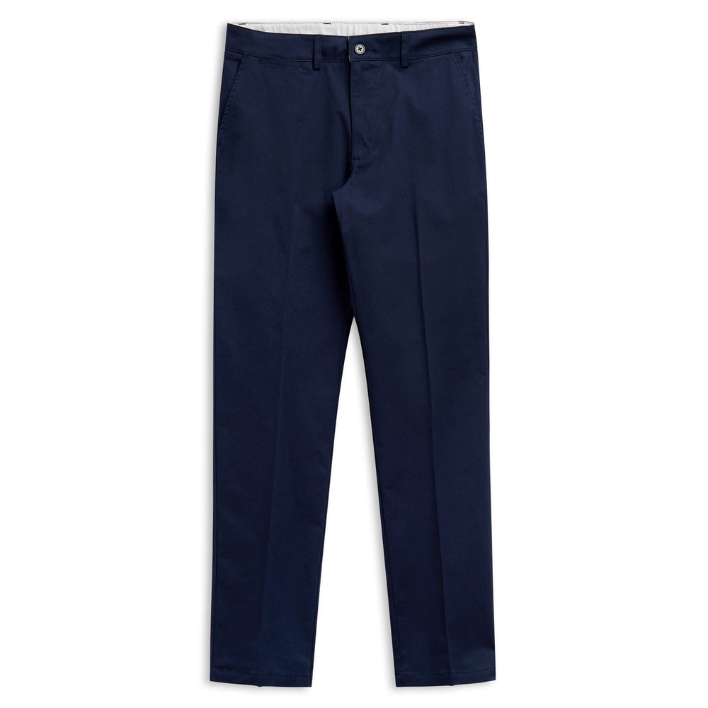 Pantalon chino décontracté bleu pour homme, coupe slim, en gabardine extensible 02