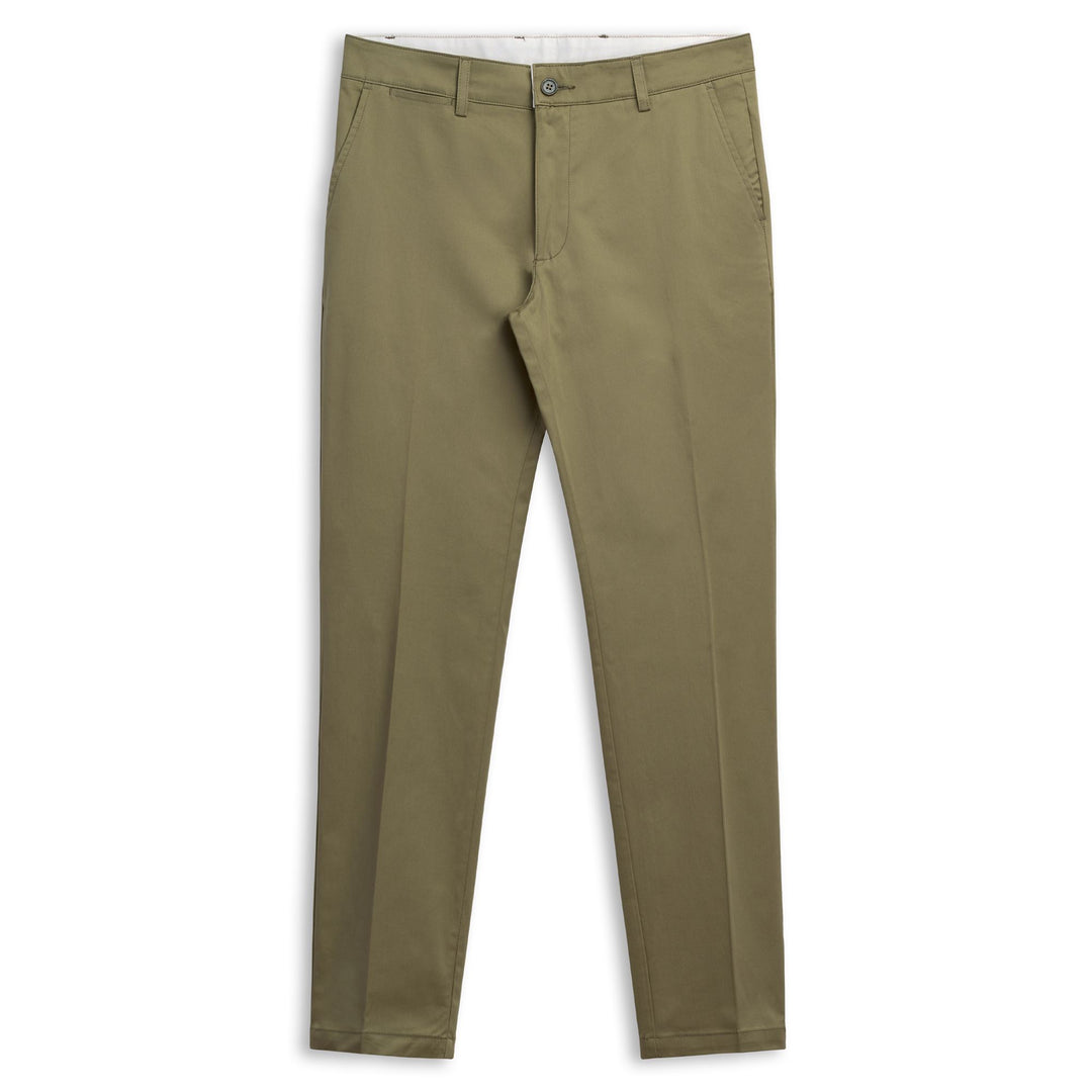 Green Men's Slim Fit Casual Stretch Chino Pants 01
