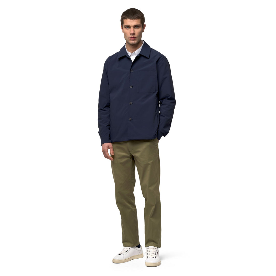 Pantalon chino stretch décontracté coupe slim pour homme vert main