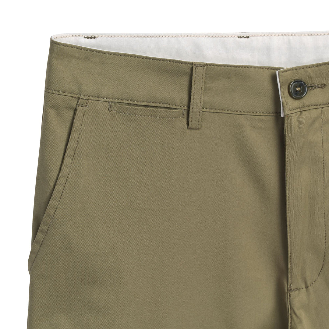 Pantalon chino stretch décontracté coupe slim pour homme vert main