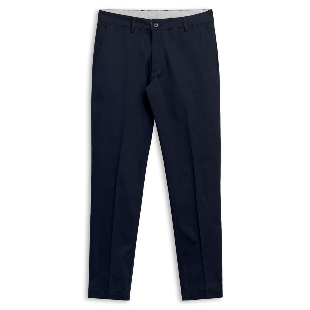 Pantalon chino bleu pour homme, coupe classique, en coton 01