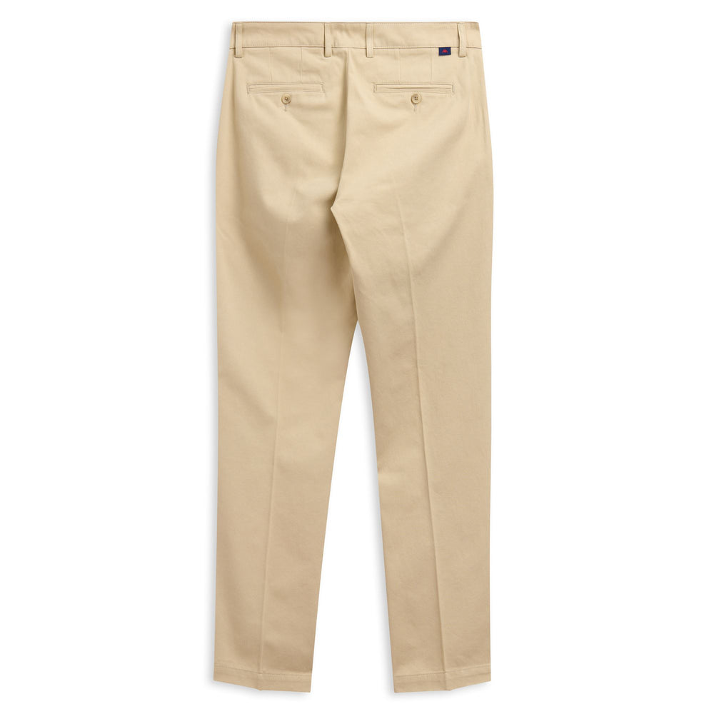 Pantalon chino gris pour homme, coupe classique, en gabardine stretch effet pêche 02