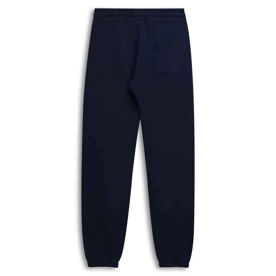 Pantalon de sport bleu pour homme, coupe classique, en coton. main