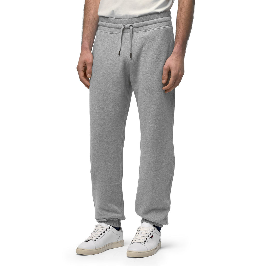Pantalon de sport décontracté en coton gris pour homme, coupe classique 01