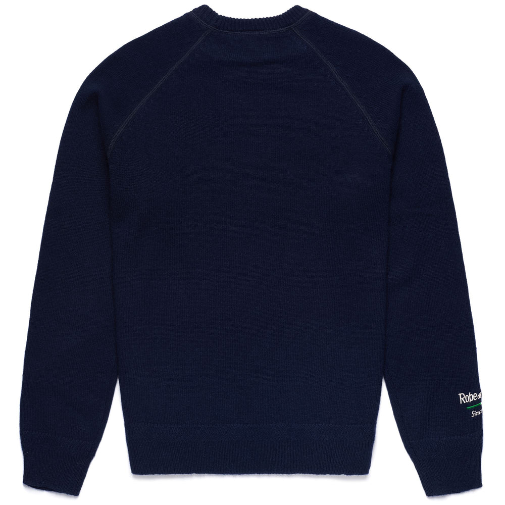 Iris Blue Men's Slim Fit Wool Knit Jumper with Jacquard Detailing 02