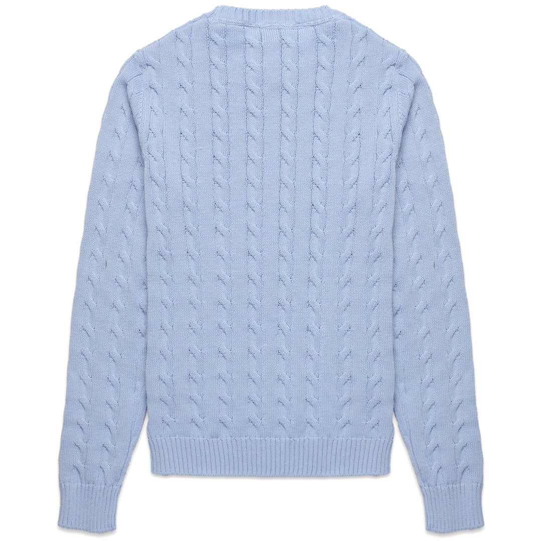 Azure blue Women's Classic Knit Pullover with Cables main