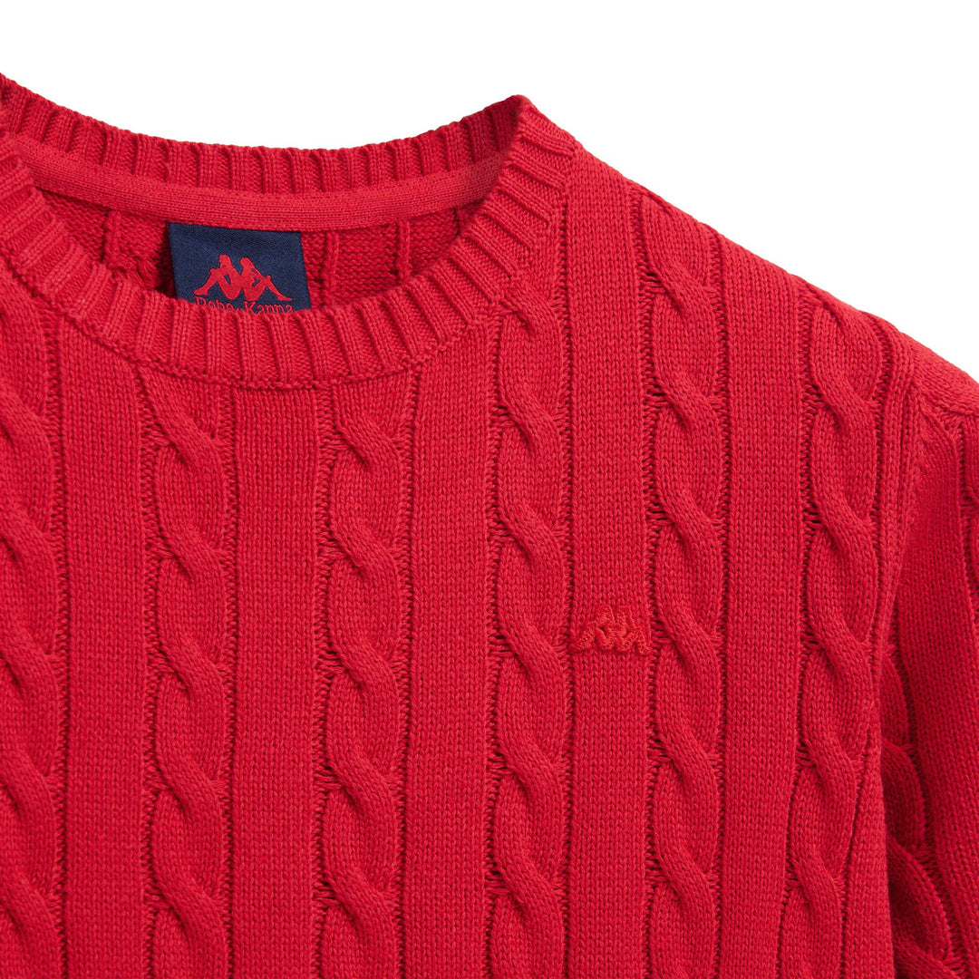 Red Women's Regular Fit Casual Pullover with Cables main
