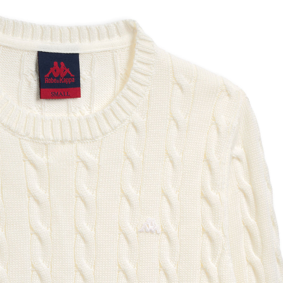 White Women's Regular Fit Casual Pullover with Cables main
