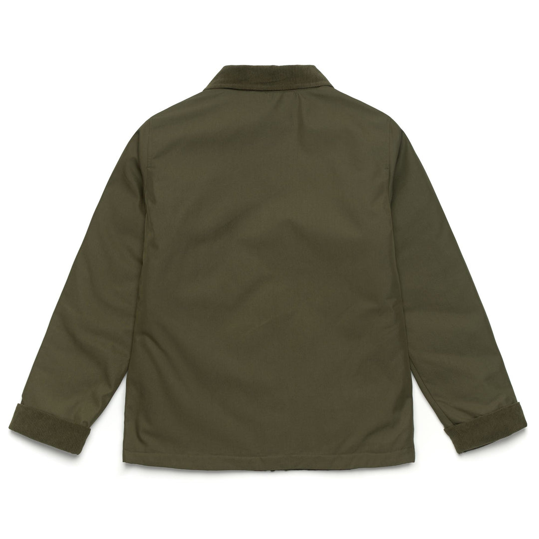 Giacca Corto Classica Donna Verde Militare con Collo in Corduroy main