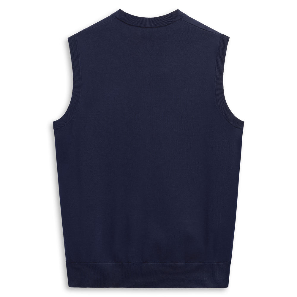 Blue Men's Slim Fit Casual Cotton Vest 02