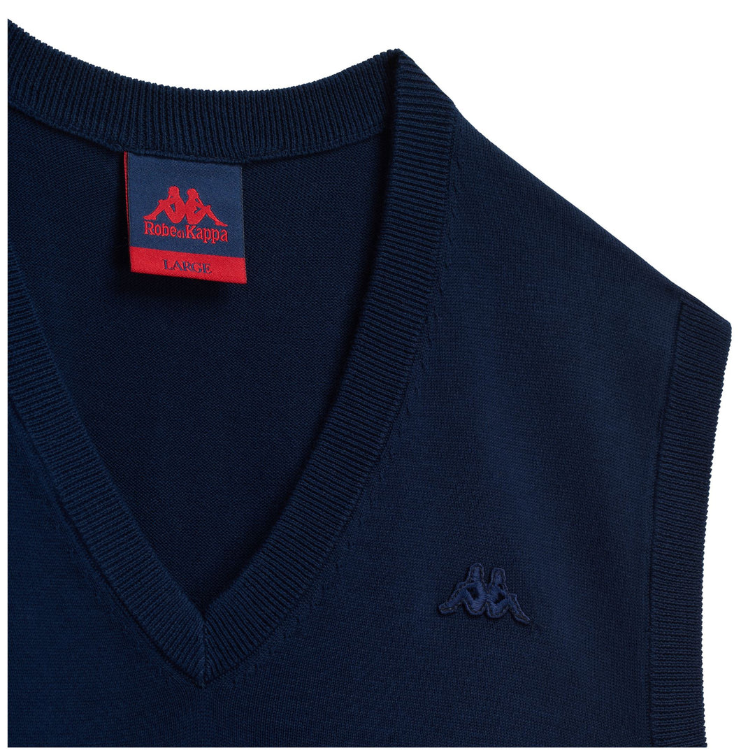 Iris blue Men's Slim Fit Cotton Knit Vest main