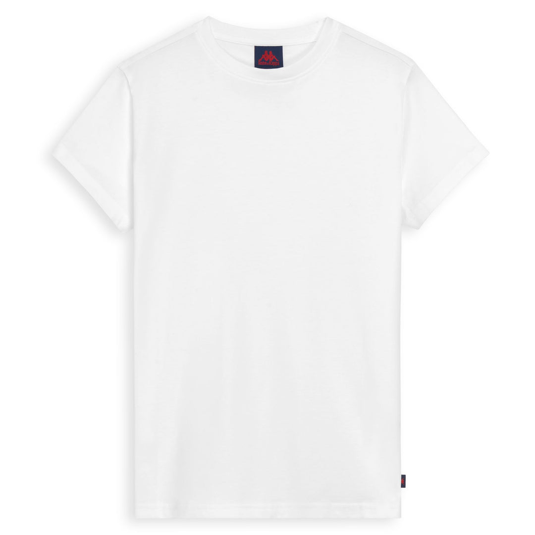 T-shirt blanc en coton pour femme, coupe classique 01