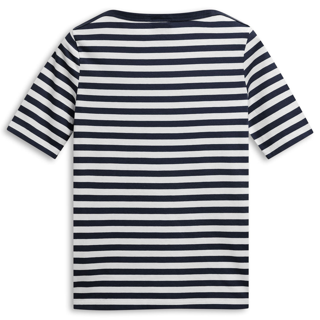 Blue Women's Casual Regular Fit Striped T-Shirt main