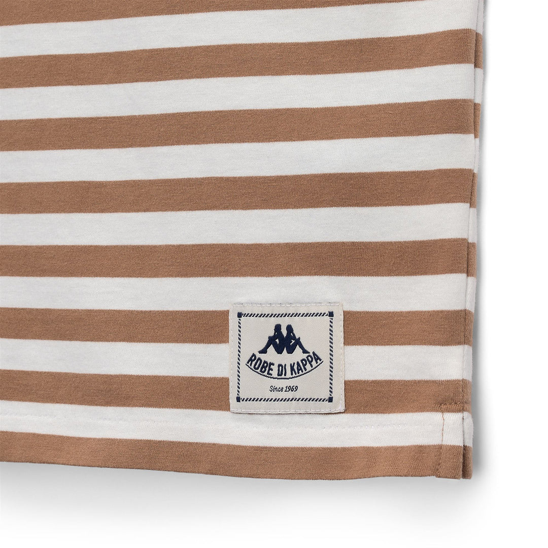 Brown Women's Casual Regular Fit Striped T-Shirt main