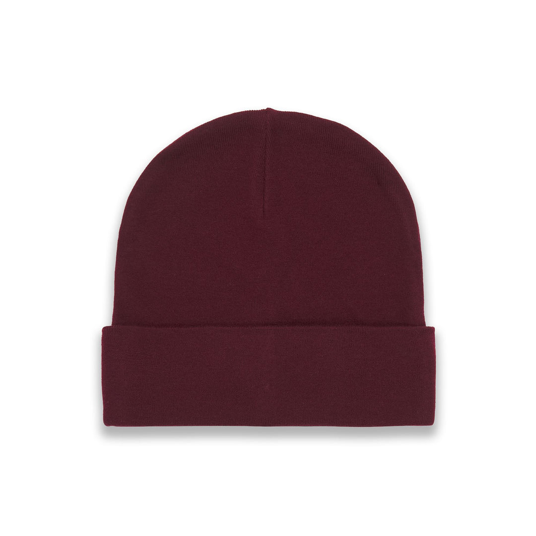 Red Unisex Knitted Beanie Hat in Mixed Yarn Wool main