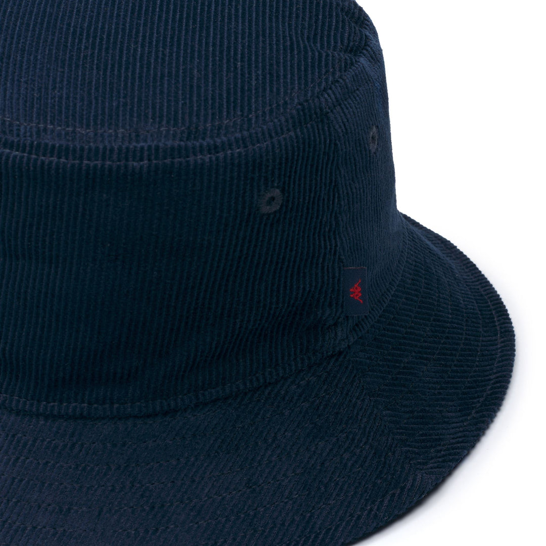 Cappello a secchiello unisex in velluto a coste di cotone blu main