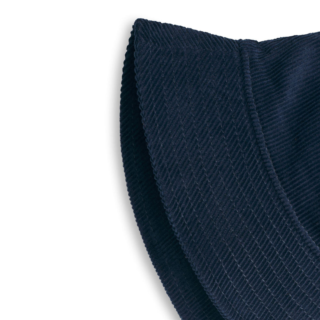 Cappello a secchiello unisex in velluto a coste di cotone blu main