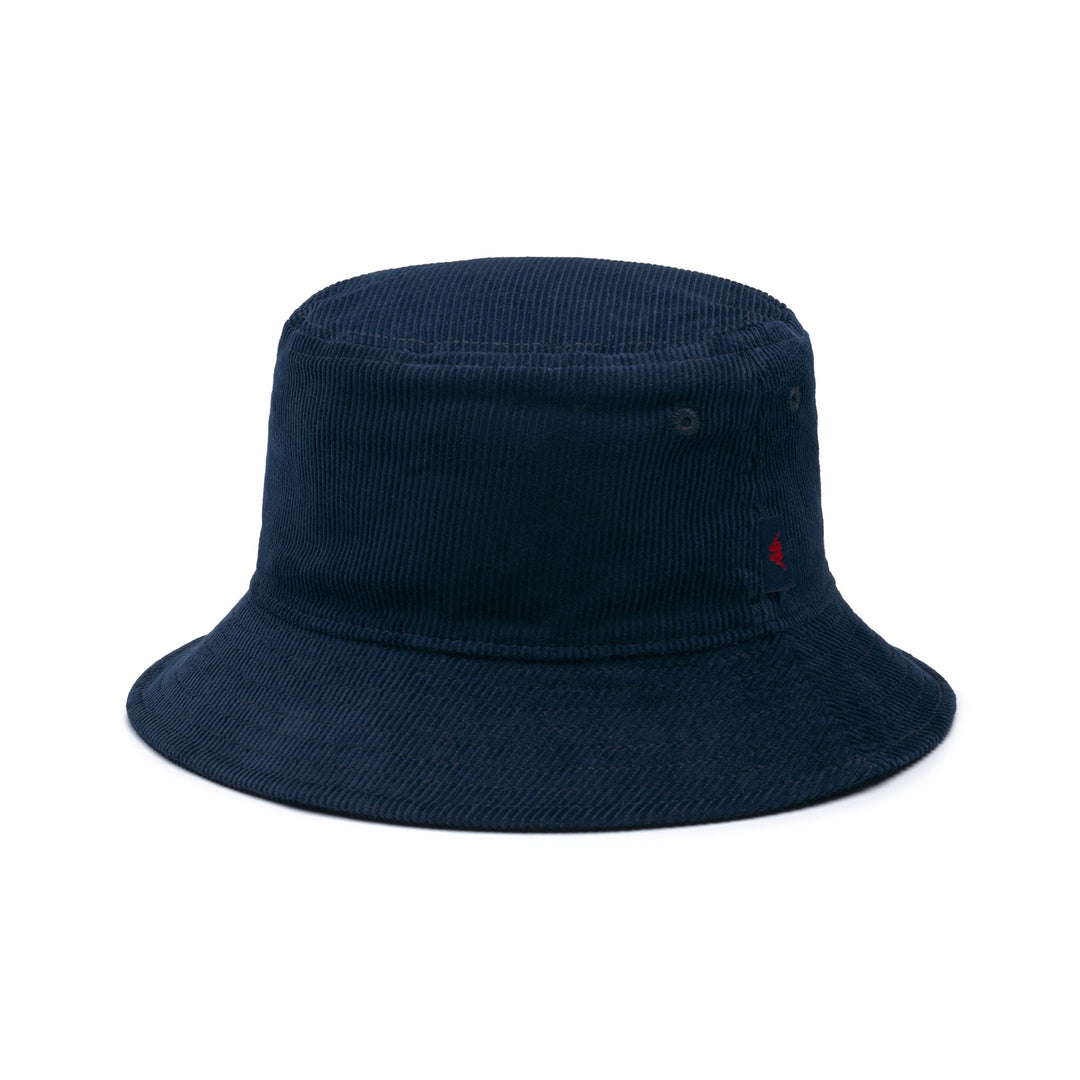 Cappello a secchiello unisex in velluto a coste di cotone blu main