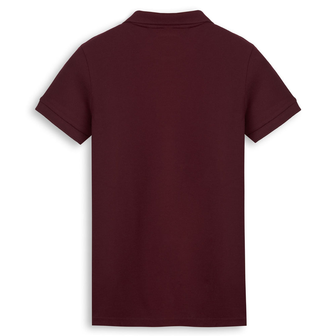 Abito polo da donna rosso aderente in piqué elasticizzato main