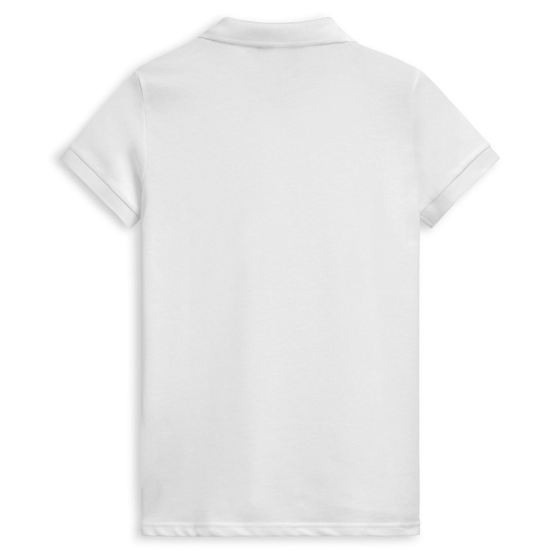 White Women's Slim Fit Casual Stretch Polo Shirt main