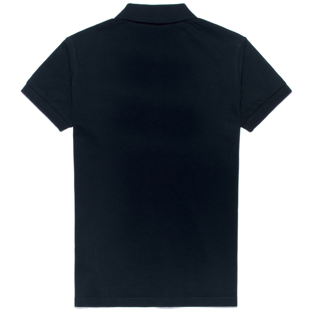 Polo clásico de mujer azul marino de corte entallado con botones de nácar main