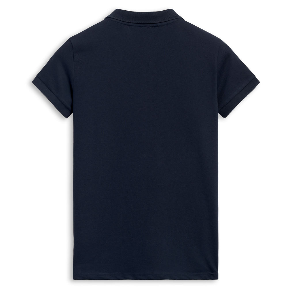 Blue Women's Slim Fit Casual Polo Shirt in Pique Stretch 02