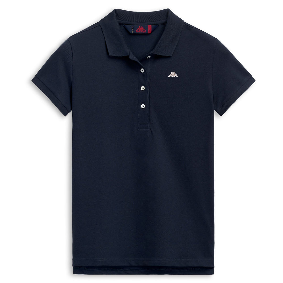 Blue Women's Slim Fit Casual Polo Shirt in Pique Stretch 01