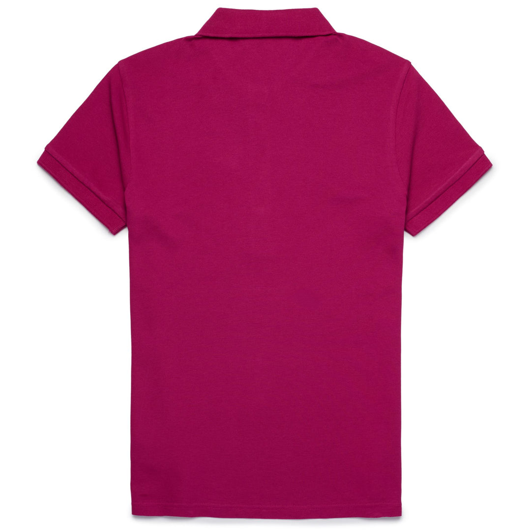Polo Slim Fit Donna Rosso Viola con Bottoni Madreperla main