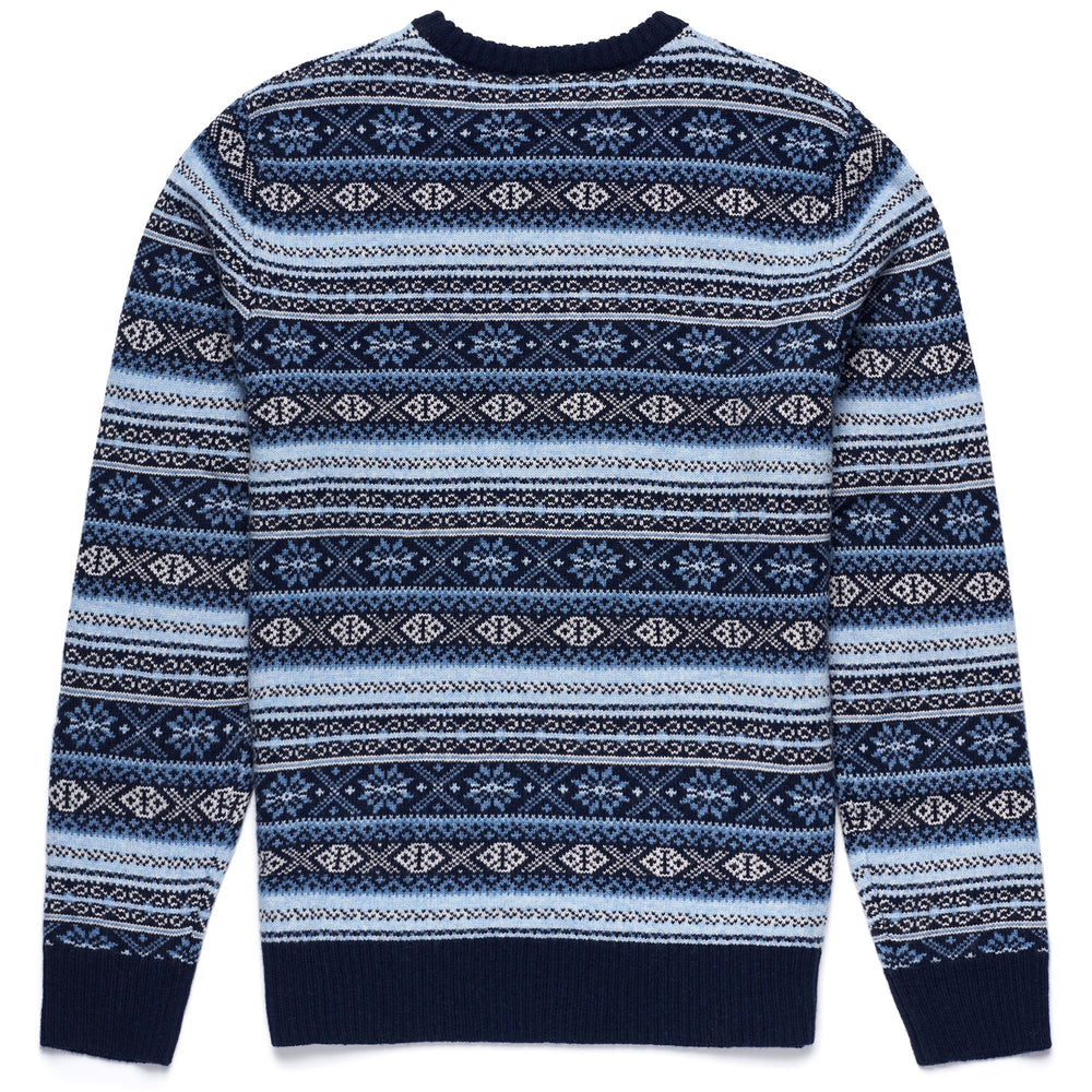Jersey clásico de punto azul para hombre en lana de cordero 02