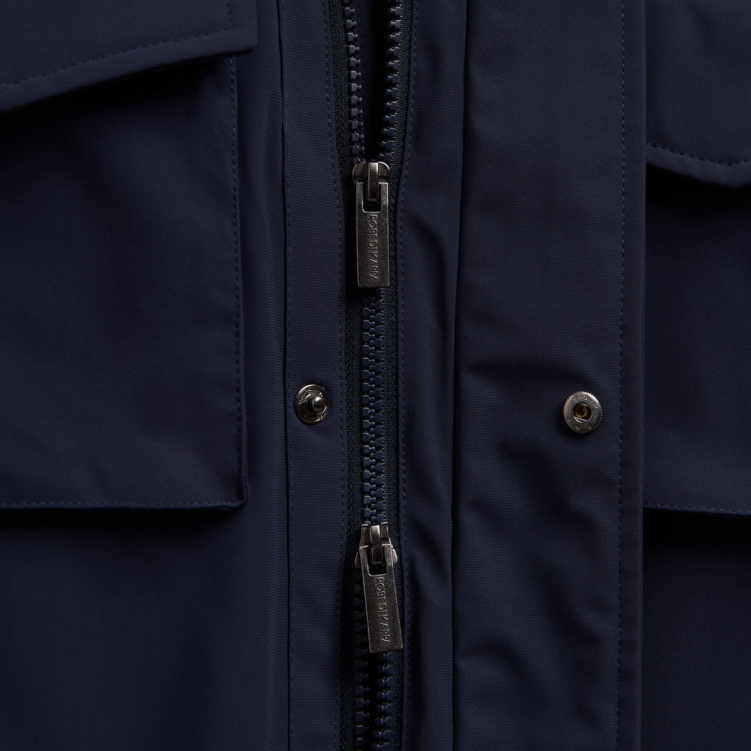 Chaqueta de campo media azul marino para hombre con relleno de plumón sintético main