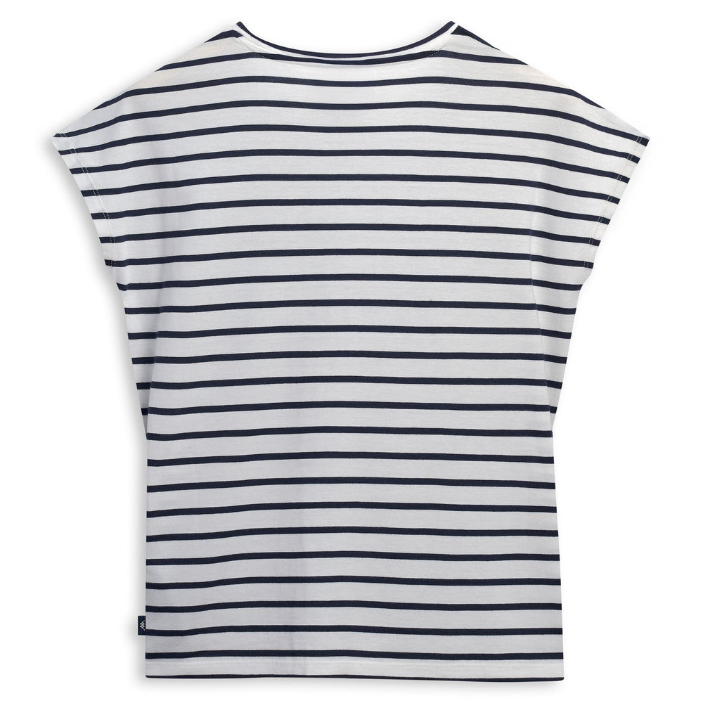 Regular Fit Women's Blue Casual Striped T-Shirt 02