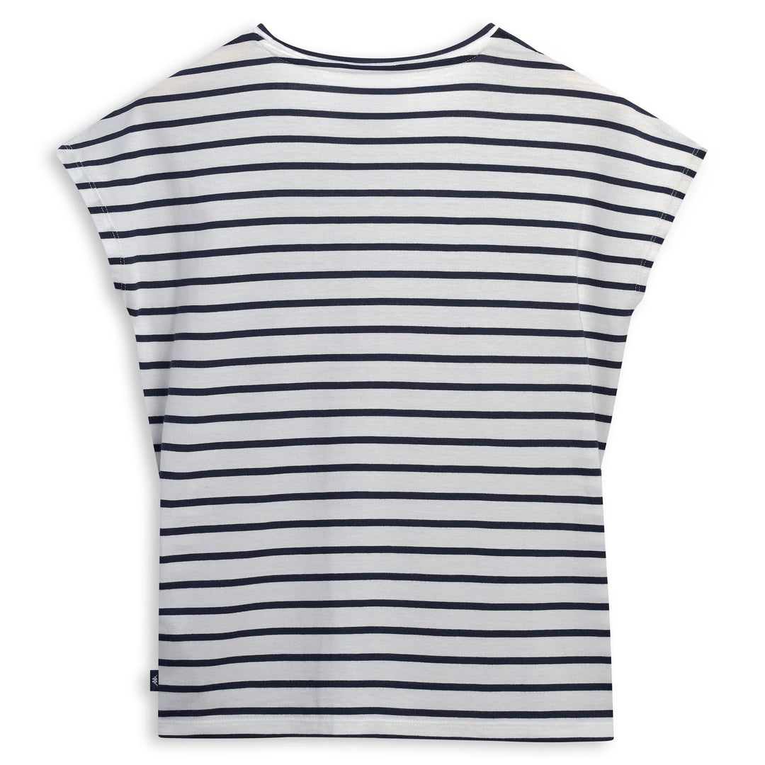 Regular Fit Women's Blue Casual Striped T-Shirt main