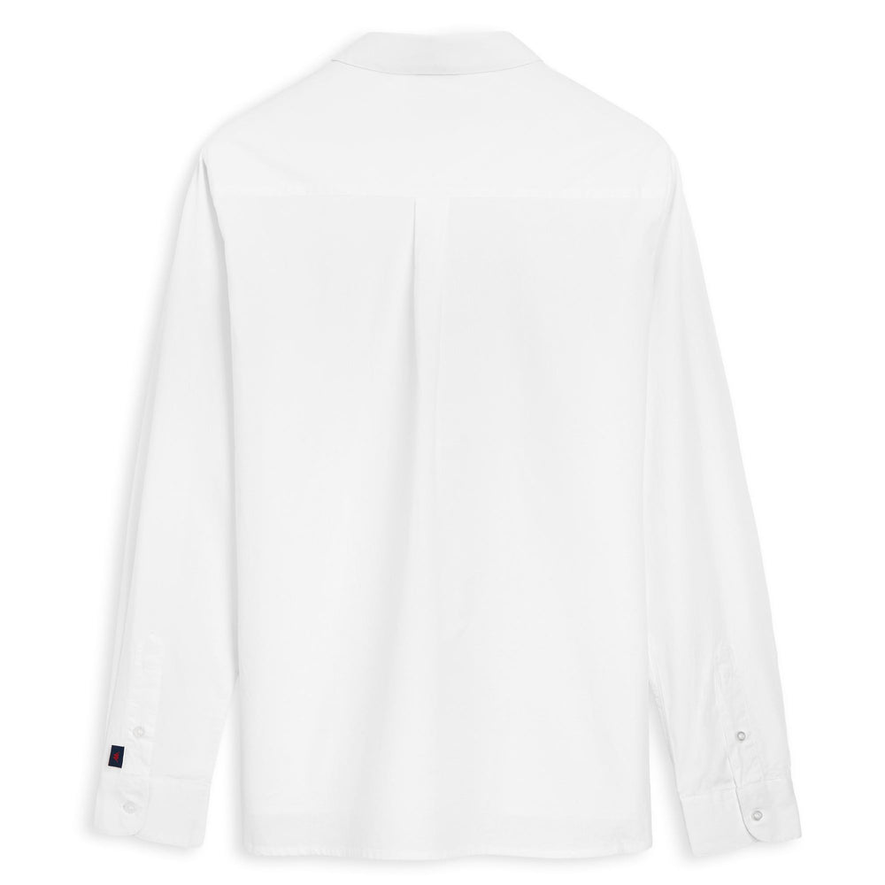 White Women's Loose Fit Classic Cotton Shirt 02