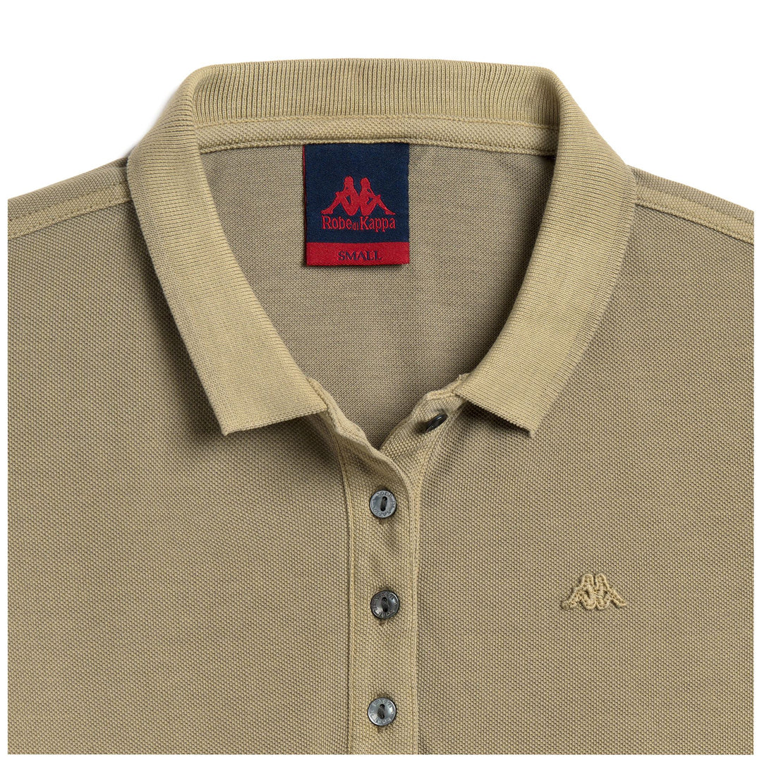 Polo vert pour femme, coupe classique, extensible et décontracté main