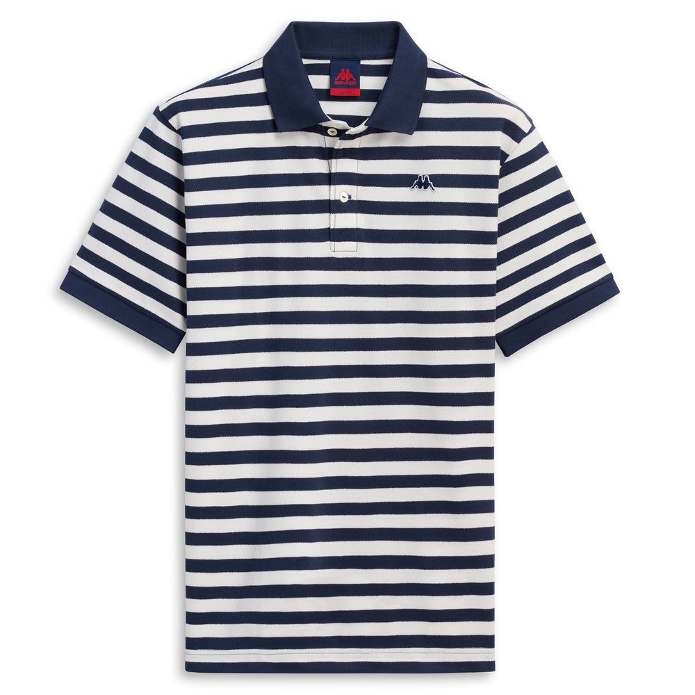 Polo bleu homme coupe classique, manches courtes, en piqué décontracté 02