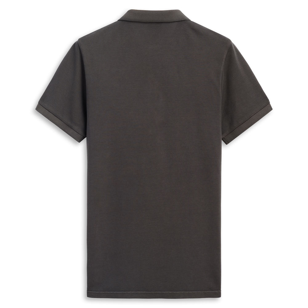 Polo noir pour homme, coupe classique, en coton décontracté 02