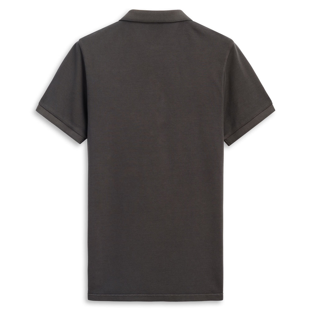 Polo noir pour homme, coupe classique, en coton décontracté main