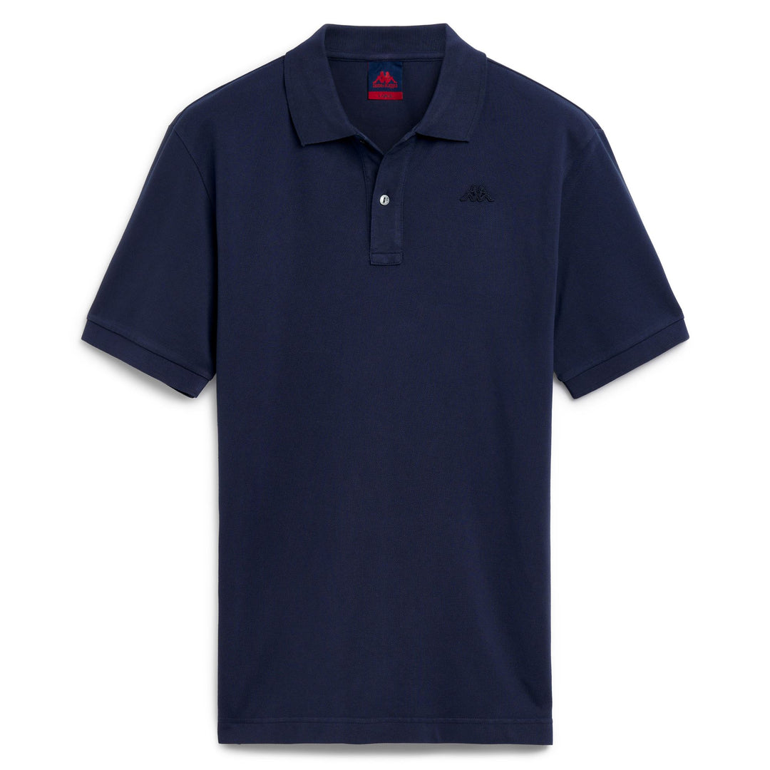 Polo bleu classique en coton pour homme main