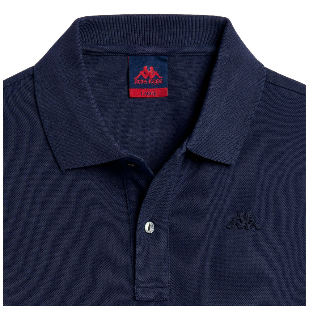 Polo bleu classique en coton pour homme 02
