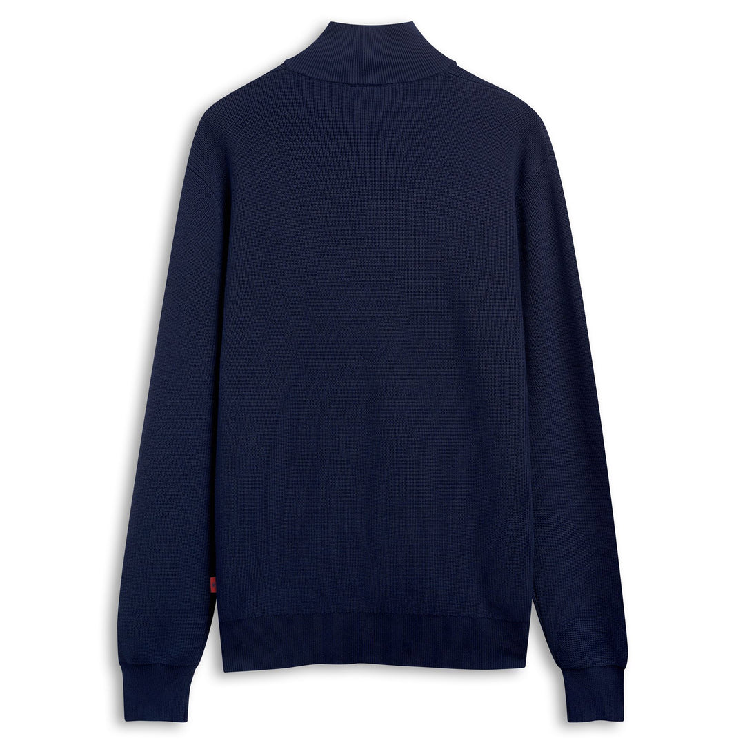 Polo en coton bleu pour homme, coupe ajustée, décontracté main