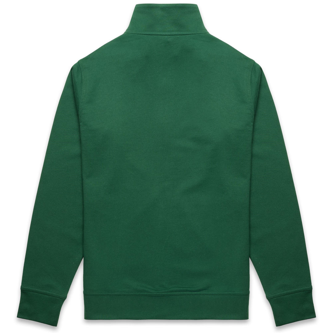 Chaqueta polar verde de corte entallado para hombre en algodón terry main